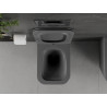 Mexen Madox wc misa Rimless s voľne padajúcim slim sedadlom, duroplast, tmavo sivý mat - 30154061