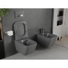 Mexen Madox wc misa Rimless s voľne padajúcim slim sedadlom, duroplast, tmavo sivý mat - 30154061