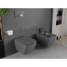 Mexen Madox wc misa Rimless s voľne padajúcim slim sedadlom, duroplast, tmavo sivý mat - 30154061
