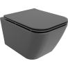 Mexen Madox miska wc Rimless s doskou pomaly klesajúcou slim, duroplast, tmavosivá matná - 30154061