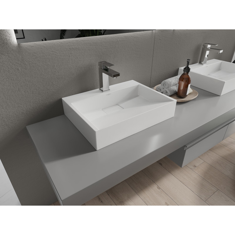 Mexen Ava umývadlo na dosku z konglomerátu 1/O 50 x 38 cm, biele - 23015001