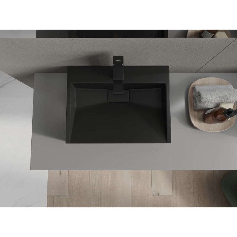 Mexen Ava umývadlo na dosku z konglomerátu 1/O 50 x 38 cm, čierne - 23015071