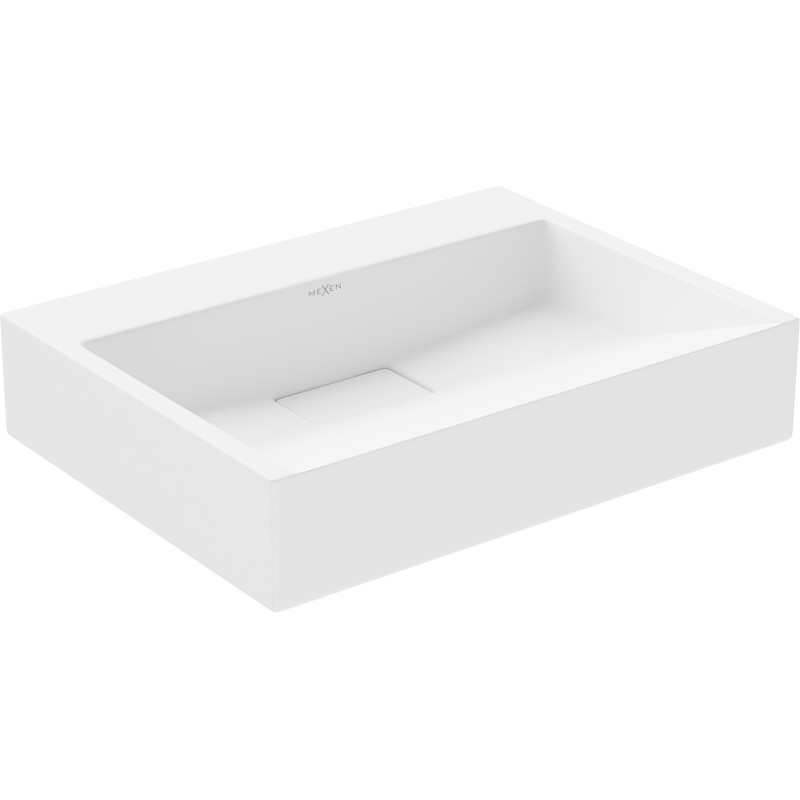 Mexen Ava doskový umývadlo z konglomerátu B/O 50 x 38 cm, biela - 23015000