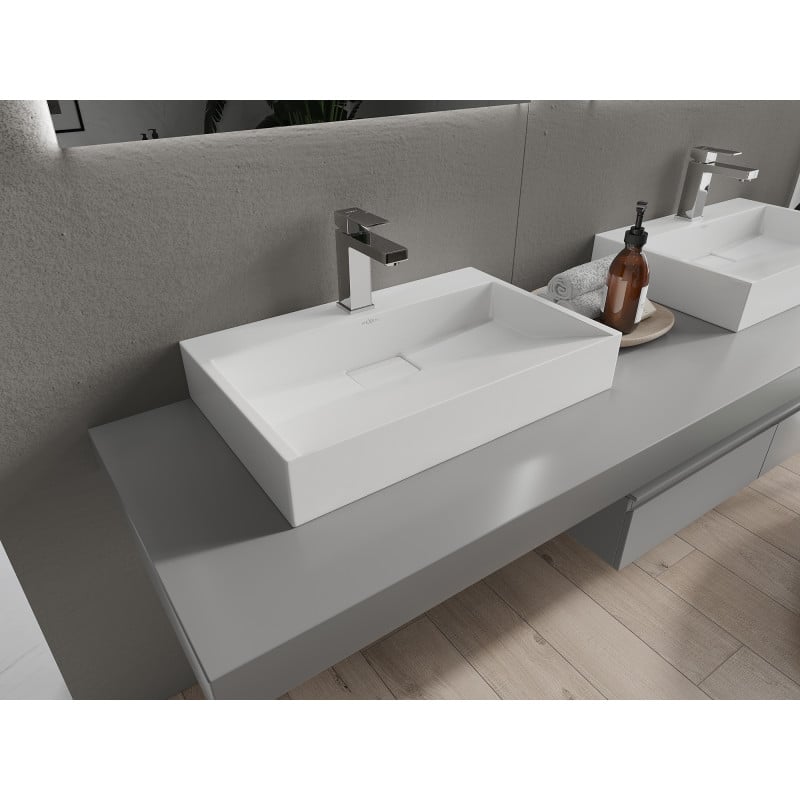 Mexen Ava umývadlo na dosku z konglomerátu 1/O 60 x 38 cm, biela - 23016001