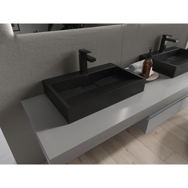 Mexen Ava umývadlo na dosku z konglomerátu 1/O 60 x 38 cm, čierne - 23016071