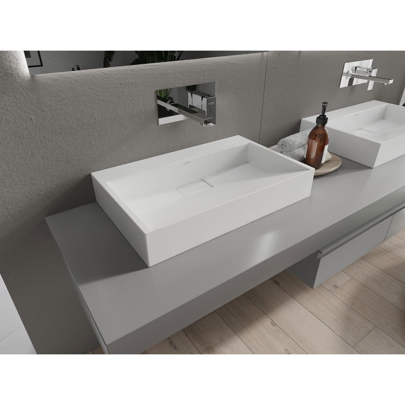 Mexen Ava umývadlo na dosku z konglomerátu B/O 60 x 38 cm, biela - 23016000