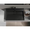 Mexen Ava umývadlo na dosku z kompozitu 1/O 70 x 46 cm, čierne - 23017071
