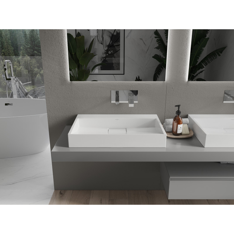 Mexen Ava umývadlo na dosku z konglomerátu B/O 70 x 46 cm, biele - 23017000