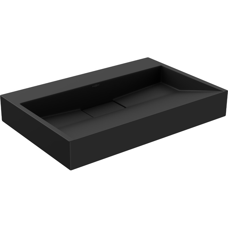 Mexen Ava nástolové umývadlo z konglomerátu B/O 70 x 46 cm, čierne - 23017070