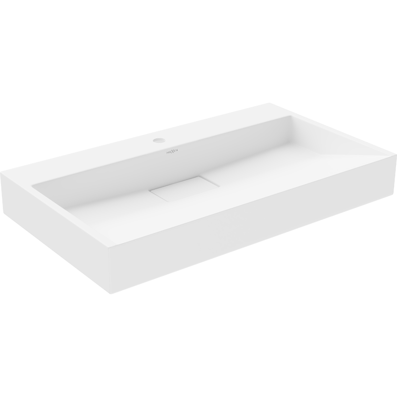 Mexen Ava dosková umývadlo z konglomerátu 1/O 80 x 46 cm, biela - 23018001
