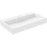 Mexen Ava dosková umývadlo z konglomerátu 1/O 80 x 46 cm, biela - 23018001