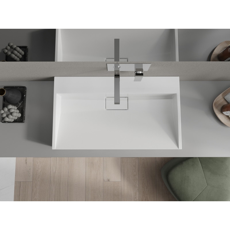 Mexen Ava umývadlo na dosku z konglomerátu B/O 80 x 46 cm, biele - 23018000