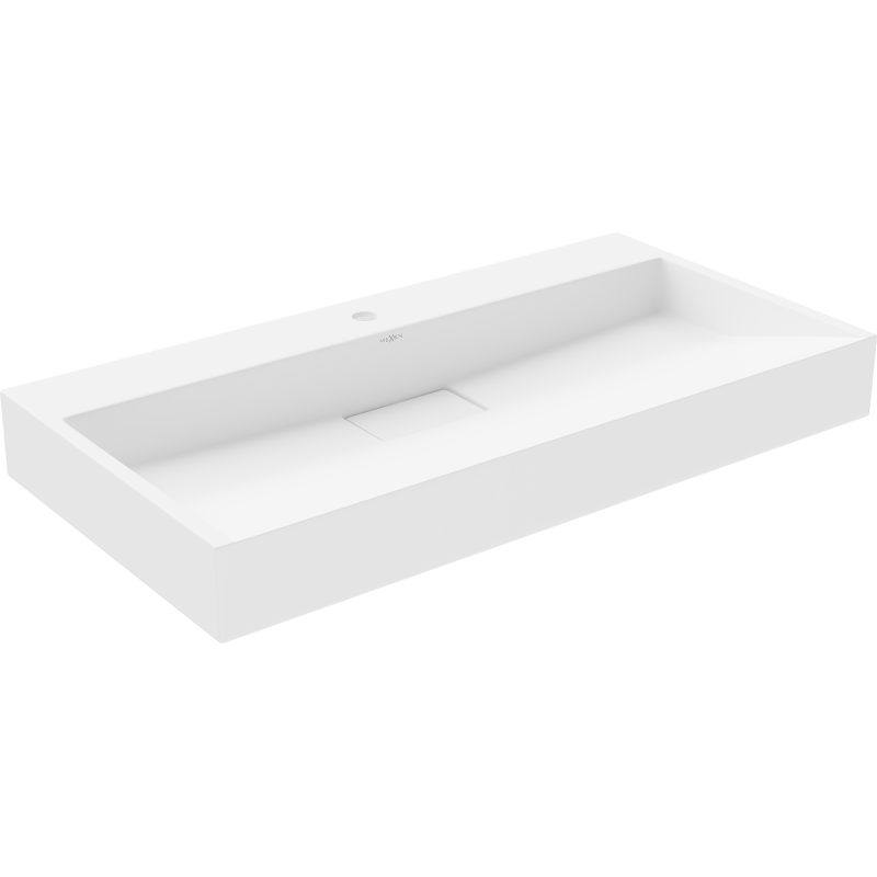 Mexen Ava doskovité umývadlo z konglomerátu 1/O 90 x 46 cm, biela - 23019001