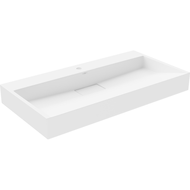 Mexen Ava návrhové umývadlo z konglomerátu 1/O 90 x 46 cm, biele - 23019001