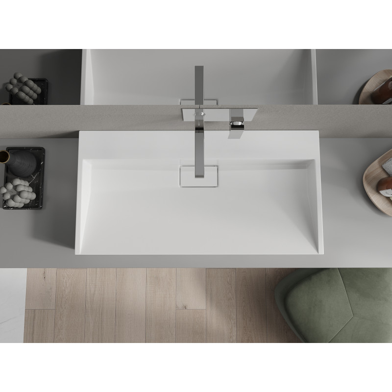 Mexen Ava umyvadlo na dosku z konglomerátu B/O 90 x 46 cm, biele - 23019000
