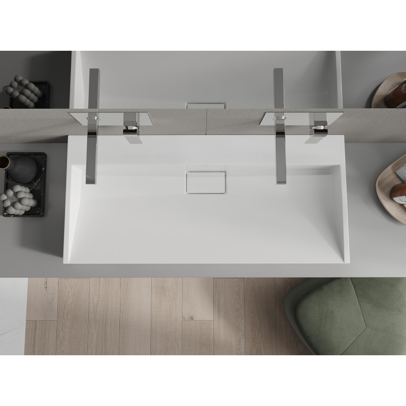Mexen Ava dosková umývadlo z konglomerátu B/O 100 x 46 cm, biela - 23011000