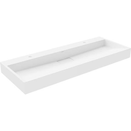Mexen Ava nábrežný umývadlo z konglomerátu 2/O 120 x 46 cm, biely - 23011202