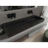Mexen Ava nástenné umývadlo z konglomerátu B/O 120 x 46 cm, čierne - 23011270