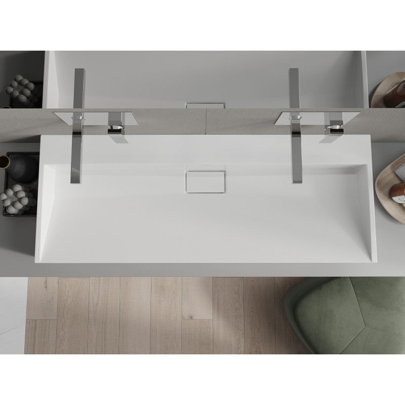 Mexen Ava umývadlo na dosku z konglomerátu B/O 120 x 46 cm, biele - 23011200
