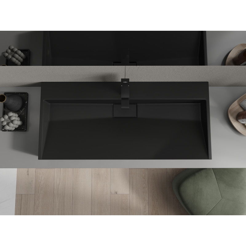 Mexen Ava umývadlo na dosku z konglomerátu 1/O 100 x 46 cm, čierne - 23011071