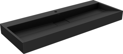Mexen Ava návrhové umývadlo z konglomerátu 1/O 120 x 46 cm, čierne - 23011271