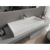 Mexen Ava stolová umývadlo z konglomerátu 1/O 100 x 46 cm, biela - 23011001