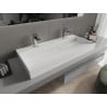 Mexen Ava nalepteová umývadlo z konglomerátu 2/O 100 x 46 cm, biela - 23011002