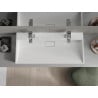 Mexen Ava nalepteová umývadlo z konglomerátu 2/O 100 x 46 cm, biela - 23011002