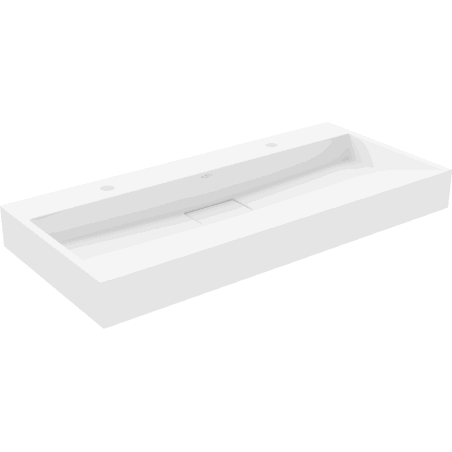 Mexen Ava nalepteová umývadlo z konglomerátu 2/O 100 x 46 cm, biela - 23011002