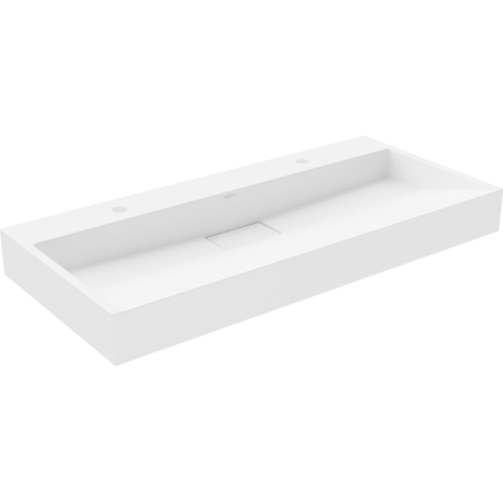 Mexen Ava zápustné umývadlo z konglomerátu 2/O 100 x 46 cm, biele - 23011002