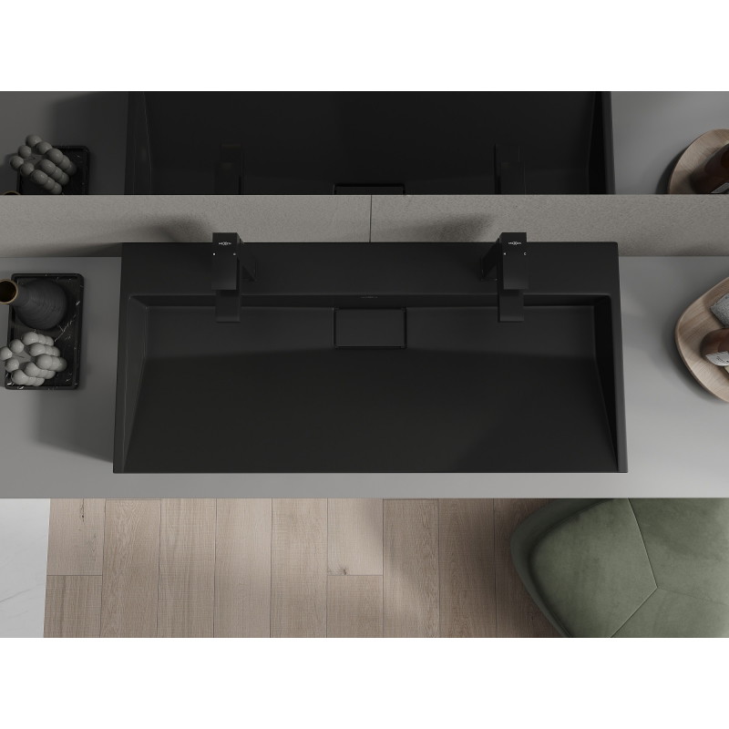 Mexen Ava umývadlo na dosku z konglomerátu 2/O 100 x 46 cm, čierne - 23011072