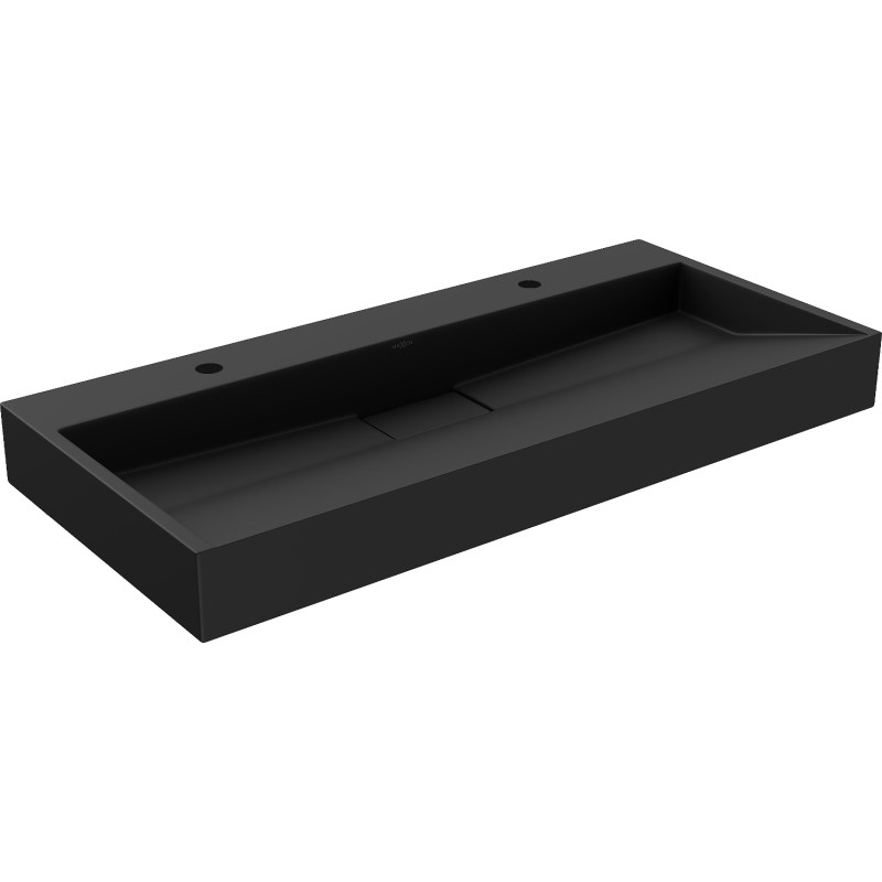 Mexen Ava umývadlo na dosku z konglomerátu 2/O 100 x 46 cm, čierne - 23011072