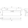 Mexen Ava umývadlo na dosku z konglomerátu 2/O 120 x 46 cm, biela - 23011202