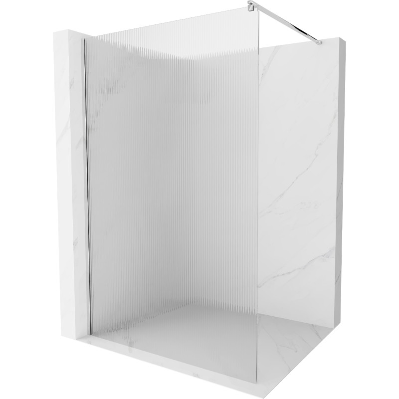 Mexen Kioto sprchová stena Walk-in 80 x 200 cm, pruhy 8 mm, chróm - 800-080-101-01-09