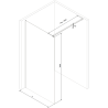 Mexen Kioto sprchová zástena 80 x 200 cm, prúžky 8 mm, Chrómová - 800-080-101-01-09