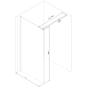 Mexen Kioto sprchová stena Walk-in 140 x 200 cm, prúžky 8 mm, chróm - 800-140-101-01-09