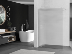 Mexen Kioto sprchová stena Walk-in 90 x 200 cm, prúžky 8 mm, biela - 800-090-101-20-09