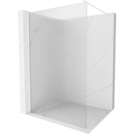 Mexen Kioto sprchová stena Walk-in 70 x 200 cm, pruhy 8 mm, biela - 800-070-101-20-09