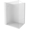 Mexen Kioto Sprchová stena Walk-in 70 x 200 cm, pruhovaná 8 mm, biela - 800-070-101-20-09