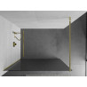 Mexen Kioto sprchová stena Walk-in 100 x 200 cm, prúžkovaná 8 mm, zlatá - 800-100-101-50-09