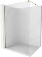 Mexen Kioto sprchová stena Walk-in 120 x 200 cm, prúžky 8 mm, zlatá - 800-120-101-50-09