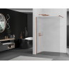Mexen Kioto sprchová stena Walk-in 70 x 200 cm, pruhy 8 mm, ružové zlato - 800-070-101-60-09