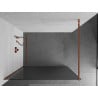 Mexen Kioto sprchová stena Walk-in 70 x 200 cm, pruhované 8 mm, ružové zlato - 800-070-101-60-09