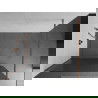 Mexen Kioto sprchová zástena 70 x 200 cm, prúžky 8 mm, Zlatoružová - 800-070-101-60-09