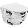 Mexen Lena WC misa Rimless s pomaly padajúcim sedátkom, duroplast, biela wzór - 30224099