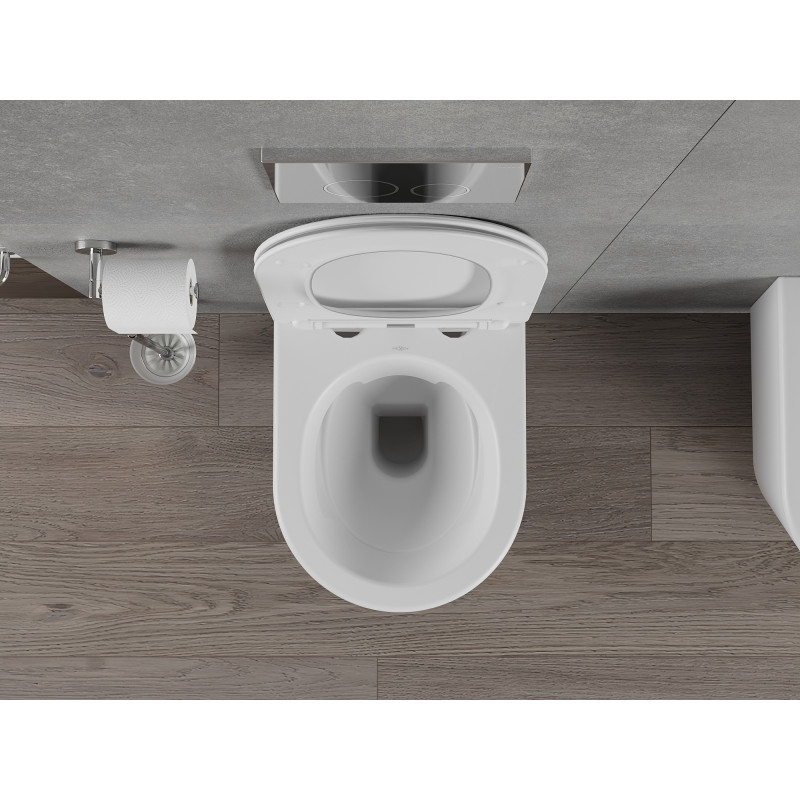 Mexen Rico miska WC Rimless s doskou s pomalým sklápáním slim, duroplast, biela matná - 30724001