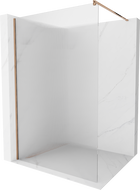 Mexen Kioto sprchová stena Walk-in 110 x 200 cm, prúžky 8 mm, ružové zlato - 800-110-101-60-09