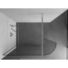 Mexen Kioto-R zaoblená sprchová stena Walk-in 80 x 200 cm, priehľadná 8 mm, chróm - 800-080-101-01-06