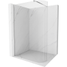 Mexen Kioto-R zaoblená sprchová stena Walk-in 100 x 200 cm, transparentná 8 mm, chróm - 800-100-101-01-06