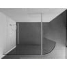 Mexen Kioto zaoblená sprchová zástena 90 x 200 cm, Priehľadné 8 mm, Biela - 800-090-101-20-06